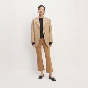 NWT Everlane Women’s The Dream Kick Flare Pant Toasted Coconut XXS Tan Knit Crop